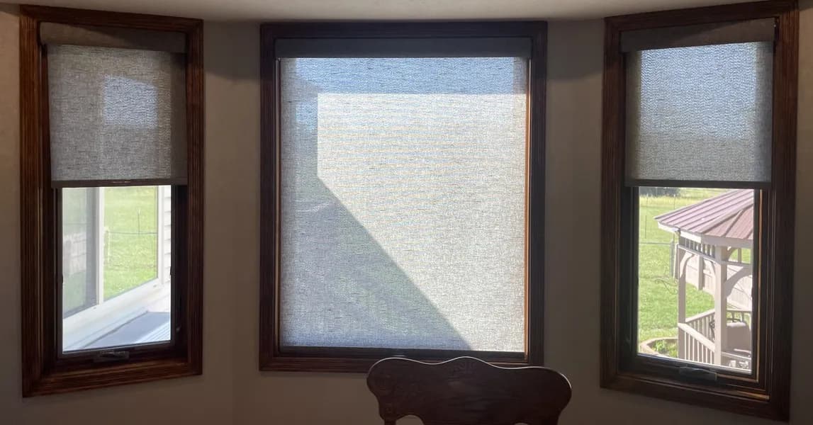 Window treatment installation project